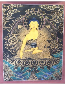 Shakyamuni Buddha (Black and gold)